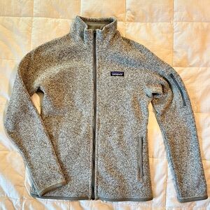 Patagonia Women’s Small Heather Gray/White Birch Better Sweater Full Zip Jacket